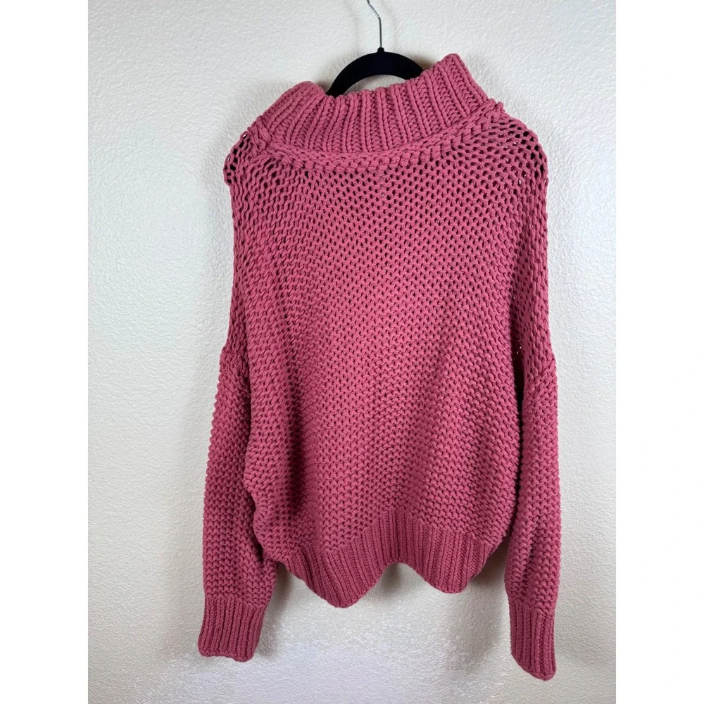 Free‎ People My Only Sunshine Chunky Knit Sweater Women M Oversized Boho Slouchy